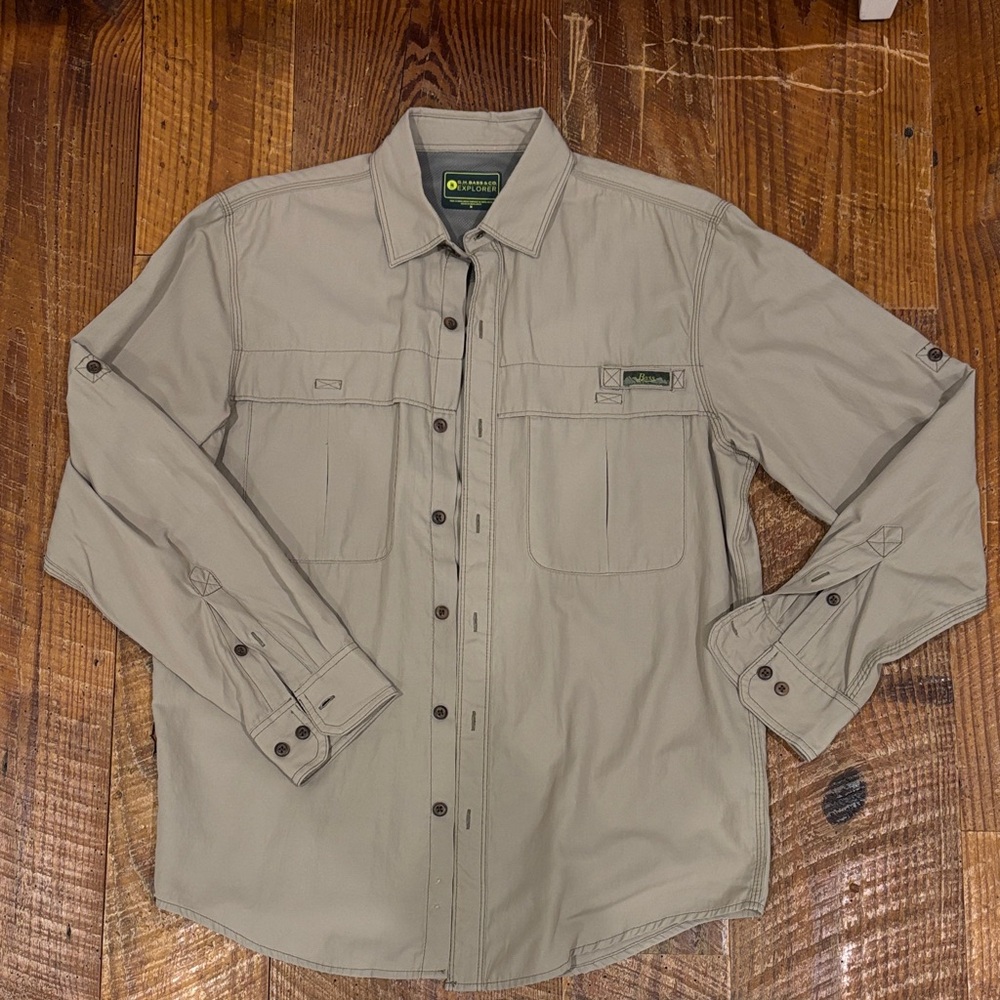 Bass Khaki Button-Up Shirt